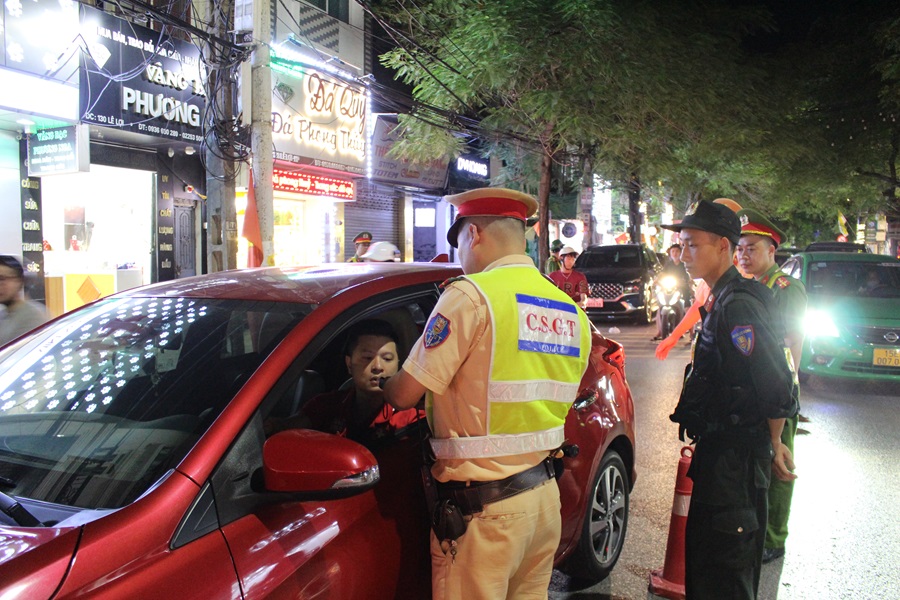 Phát hiện 9 trường hợp vi phạm nồng độ cồn trên địa bàn quận Ngô Quyền